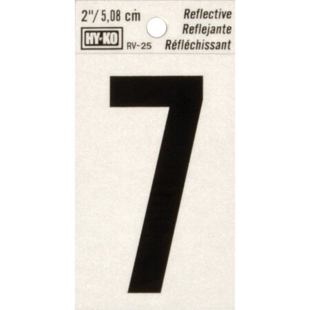 Hy-Ko Vinyl 2 In. Reflective Adhesive Number Seven RV-25/7